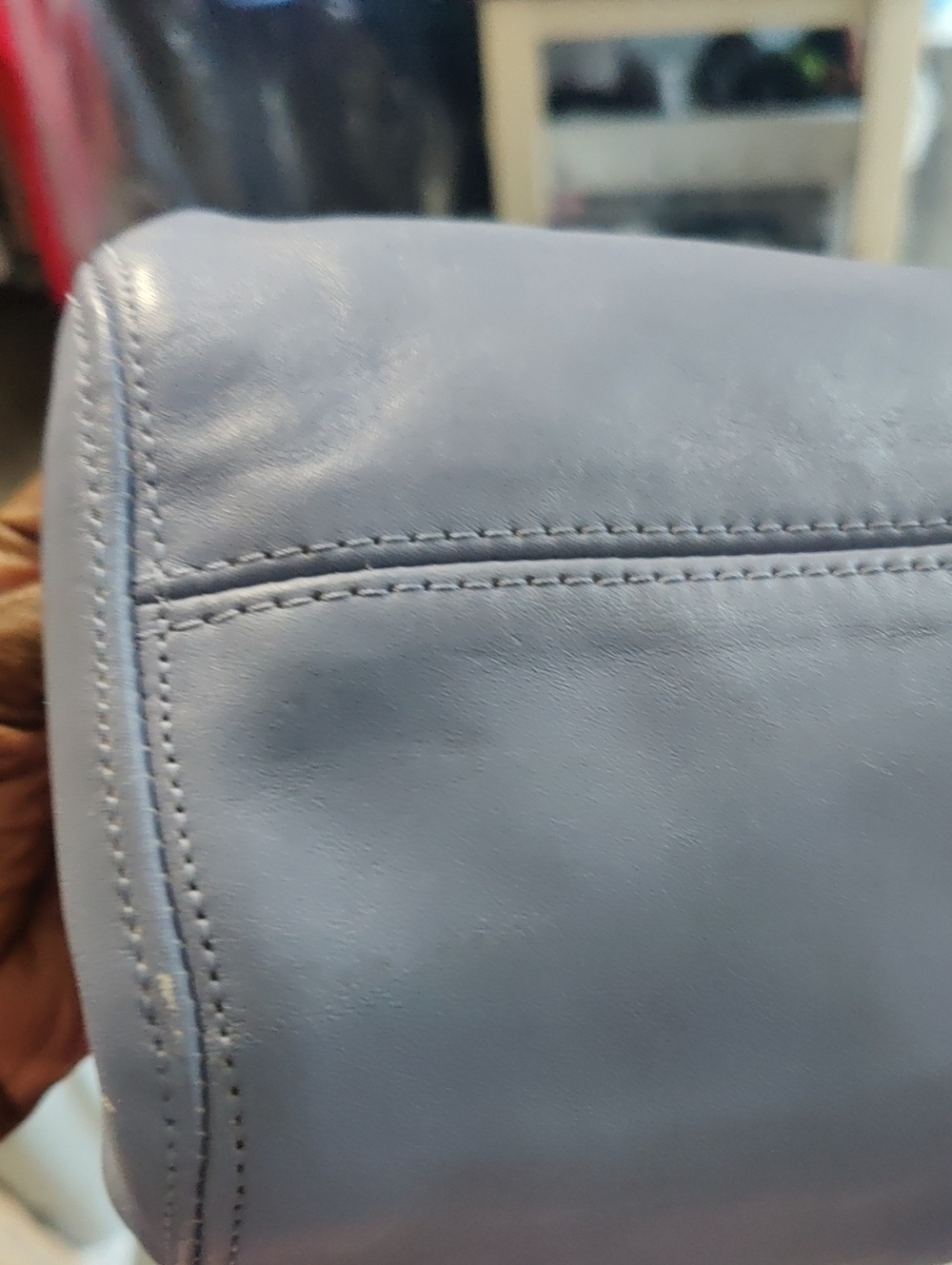 Vintage 1997 Coach Style 4156 Rare Periwinkle/Lilac  Glove‑Tanned Leather  COA - Picture 3 of 16
